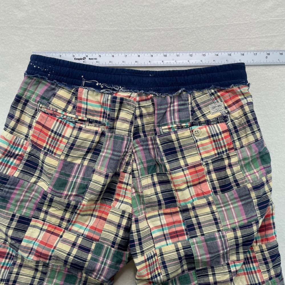 Denim & Supply Ralph Lauren Shorts Mens Large Multi Plaid Patchwork Bandana - Picture 5 of 7